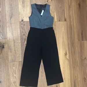 New with tags jcrew grey and black color block jumpsuit